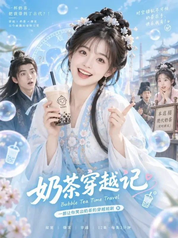 重生之我在古代开奶茶店 - 黄豆短剧 黄豆短剧《重生之我在古代开奶茶店》封面